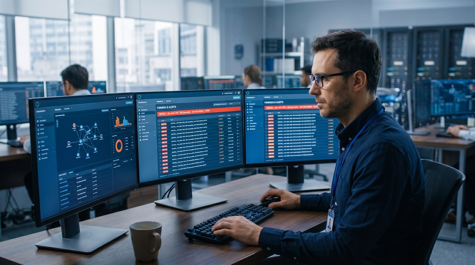 The same vulnerability triaged separately across several scanner consoles