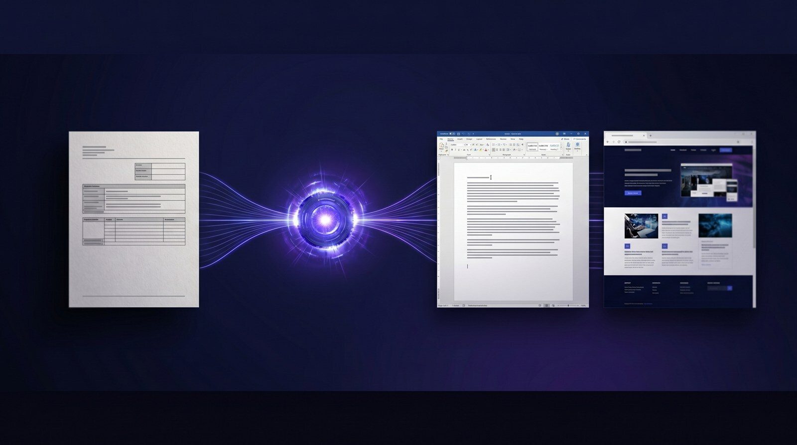 One ViewModel feeds three renderers: editable where it needs to be, pixel-faithful where it needs to be.